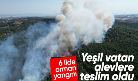 6 ilde orman yangını: Ekiplerin havadan ve karadan müdahalesi sürüyor