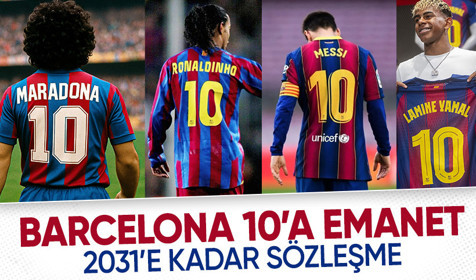 Barcelona'da 10 numara Lamine Yamal'ın