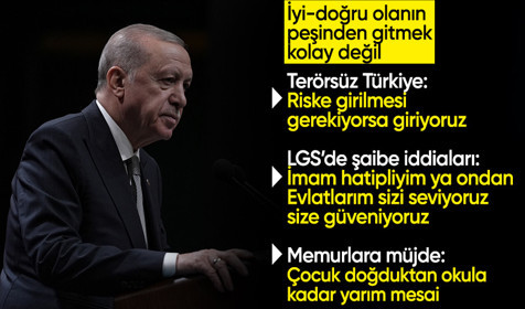 Cumhurbaşkanı Erdoğan'dan Kabine Toplantısı'nın ardından önemli açıklamalar! Çocuğu olan memura yarım mesai müjdesi