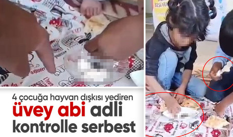 Diyarbakır'da çocuklara hayvan dışkısı yedirdiği iddia edilen üvey abi adli kontrolle serbest