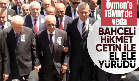 Altan Öymen'e TBMM'de veda! Devlet Bahçeli ile Hikmet Çetin el ele yürüdü