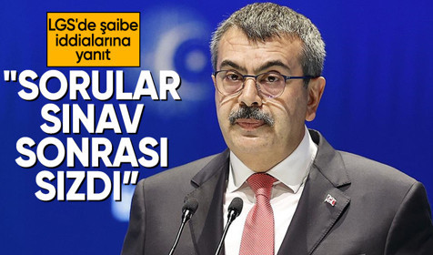 Milli Eğitim Bakanı Yusuf Tekin'den LGS'de şaibe iddialarına yanıt! "Sorular sınav sonrası sızdı"