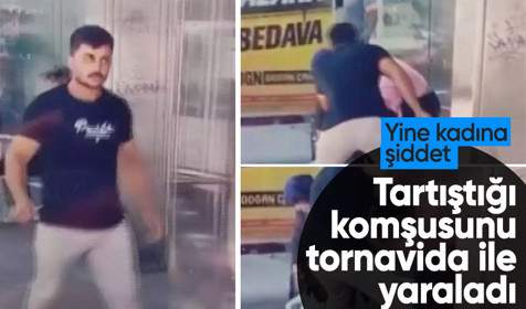 Tartıştığı komşusunu otobüs durağında tornavida ile yaraladı