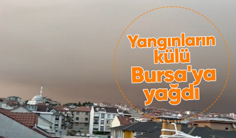 Yangınların külü Bursa'ya yağdı
