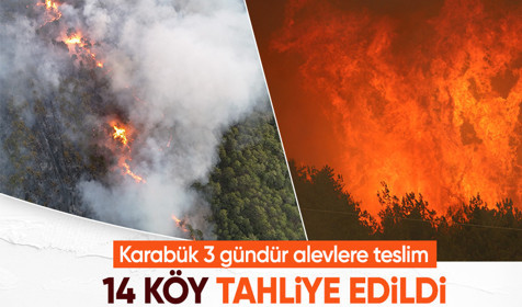 Karabük'teki yangın durdurulamıyor | 3 günde 14 köy tahliye edildi