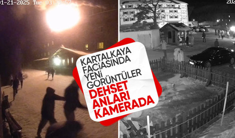 Grand Kartal Otel yangınına ait yeni görüntüler: Panik anları kamerada!