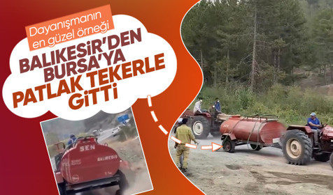 Duygulandıran dayanışma: Yangın için Balıkesir'den Bursa'ya jant üzerinde gitti