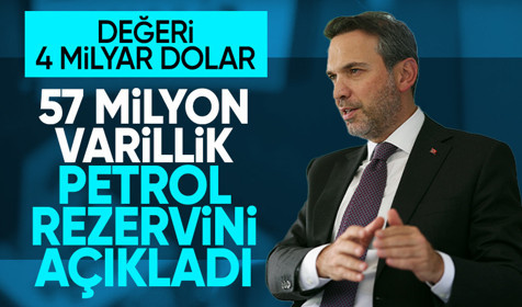 Bakan Bayraktar: 57 milyon varillik petrol rezervi tespit edildi
