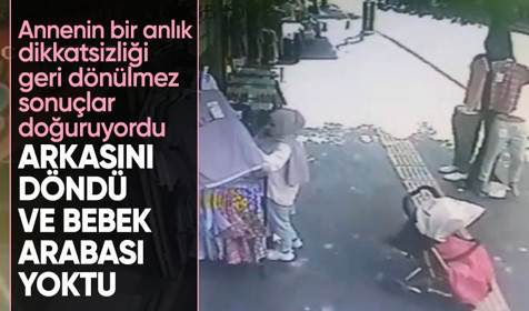 Alışverişe dalan anne bebek arabasını kilitlemeyi unuttu, facia geliyorum dedi