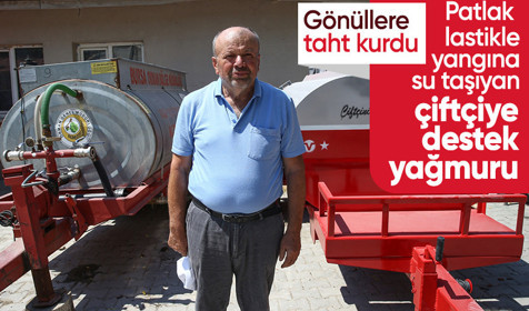 Patlak lastikle su taşıdı gönüllere taht kurdu: 3 tanker hediye edildi