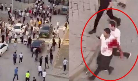 Çocukların kavgasına ailelerin de karıştığı bıçaklı kavga kamerada: 2 yaralı