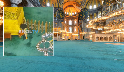 İstanbul'da bir şahsın Ayasofya Camii'ni yakmaya çalıştığı görüntüler şoke etti