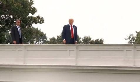 Trump, Beyaz Saray'ın çatısına çıktı, neden diye sorulunca 'yürüyüş' dedi