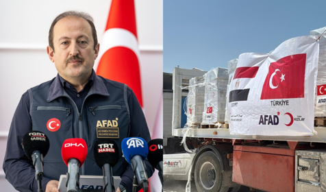 AFAD Başkanı Pehlivan: "Son 11 günde Türkiye’ye ait 178 insani yardım tırı El Ariş’ten Gazze’ye geçiş sağlamıştır"