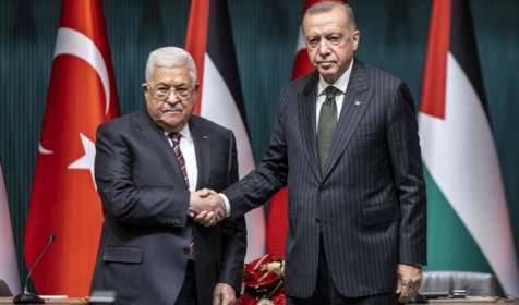 Cumhurbaşkanı Erdoğan Filistin Devlet Başkanı Abbas ile görüştü