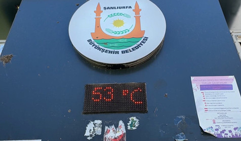 Şanlıurfa'da termometreler 53 dereceyi gösterdi