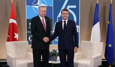 Cumhurbaşkanı Erdoğan Macron ile görüştü: İsrail'in dizginlenmesi şart!