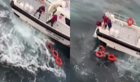 Feribotta intihar girişimi: Denize atlayan kadını yolcular kurtardı