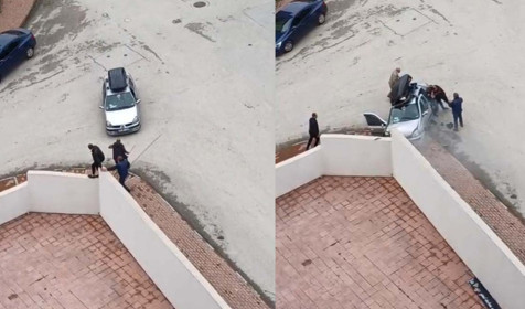 Otomobili, husumetli olduğu ailenin üzerine sürdü