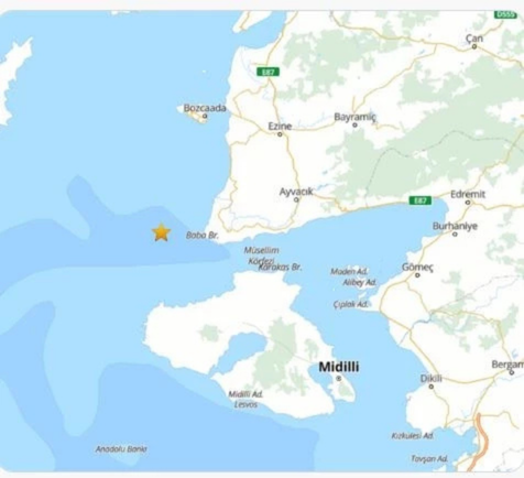 AFAD duyurdu! Çanakkale'de deprem! - Resim : 1