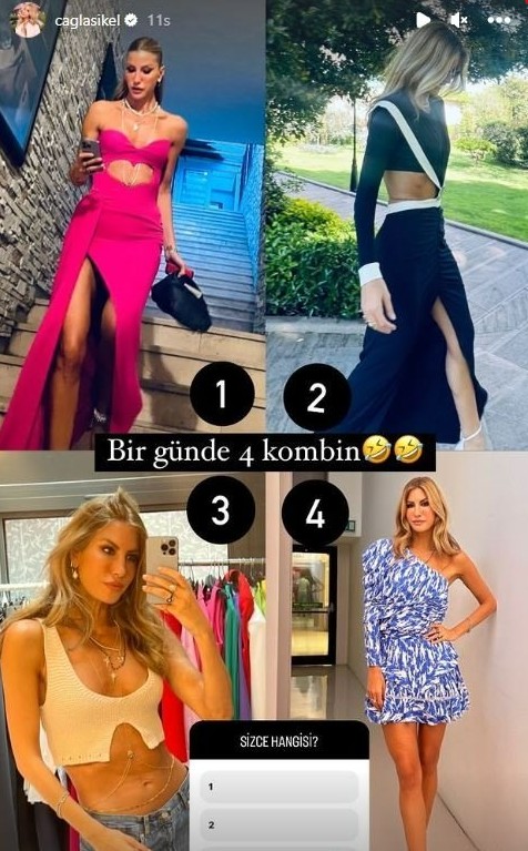 Çağla Şıkel bir günde giydiği dört kombini paylaştı! Karın kasları dikkat çekti - Resim: 12