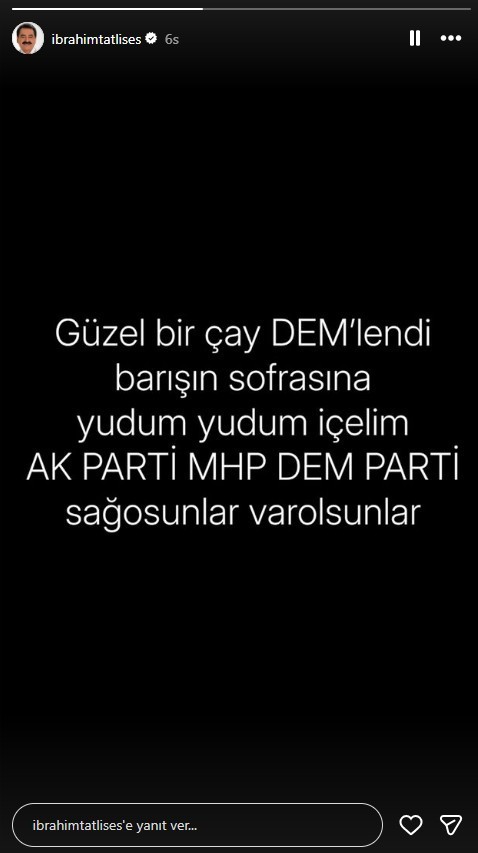İbo'dan 'Terörsüz Türkiye' mesajı: Güzel bir çay DEM'lendi yudum yudum içelim - Resim : 1
