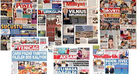 İşte Türkiye'nin nabzını tutan gazetelerin manşetleri...