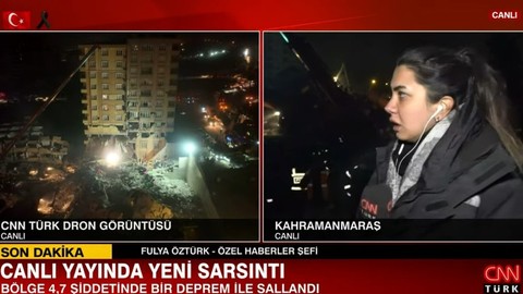 Canlı yayında panik anları! Kahramanmaraş'ta 4.7'lik artçı deprem oldu! Ebrar sitesi enkazındaki arama kurtarma çalışmaları kısa süreliğine durdu