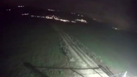 Deprem anında dağ sarsıldı!