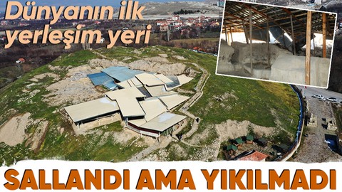 Dünyanın ilk yerleşim yeri olan birçok medeniyete ev sahipliği yapan Arslantepe Höyüğü sallandı ama yıkılmadı