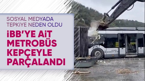 Metrobüsün parçalandığı anlar tepki çekti