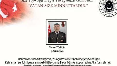 Kuzey Irak'ta bir asker şehit oldu