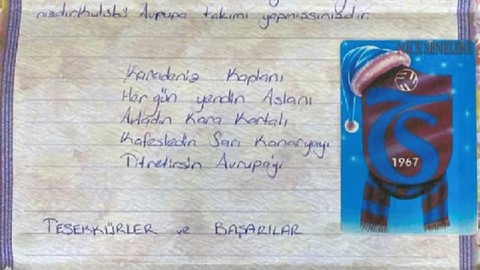 Trabzonspor taraftarının 21 yıl önce yazdığı mektup kulübe ulaştı! Ertuğrul Doğan'dan taraftara davet