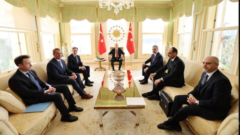 Cumhurbaşkanı Erdoğan, ABD Dışişleri Bakanı Blinken'ı kabul etti