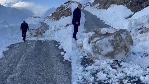 Hakkari'de kamyon şoförü ölümden döndü!