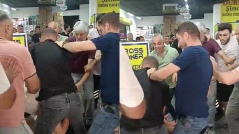 Hatay'da yeni açılan marketteki indirim izdihamı, kavgaya döndü