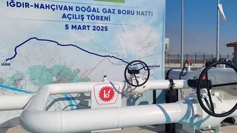 Iğdır-Nahçıvan doğal gaz boru hattı açıldı: Yılda 500 milyon metreküp gaz taşınacak