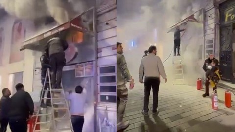 İstiklal Caddesi'nde korkutan yangın: Dumanların arasında kalan çocuk kurtarıldı