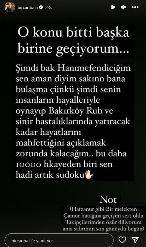 Bircan Bali'den bileklerini kestiğini iddia ettiği Hafsanur Sancaktutan'a destek veren Hadise'ye cevap: Sen bir sus! - Resim: 10
