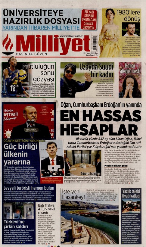 23 Mayıs'ta gazete manşetleri Sinan Oğan'ı kapağa taşıdı! İşte Türkiye'nin nabzını tutan gazetelerin manşetleri... - Resim: 8
