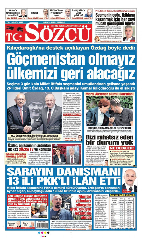 İşte Türkiye'nin nabzını tutan gazetelerin 25 Mayıs manşetleri... - Resim: 3