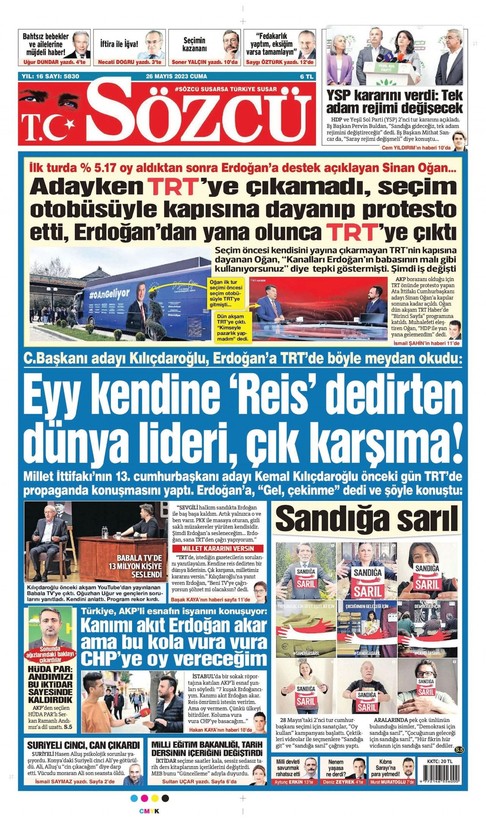 İşte Türkiye'nin nabzını tutan gazetelerin 26 Mayıs manşetleri... - Resim: 3