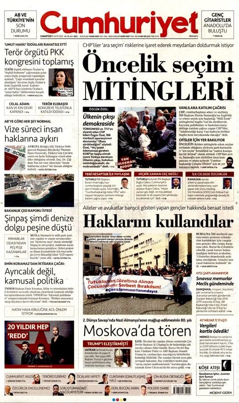 10 Mart gazete manşetleri | "PKK silah bırakıyor", "41 yıllık terör belası bitti" - Resim: 8