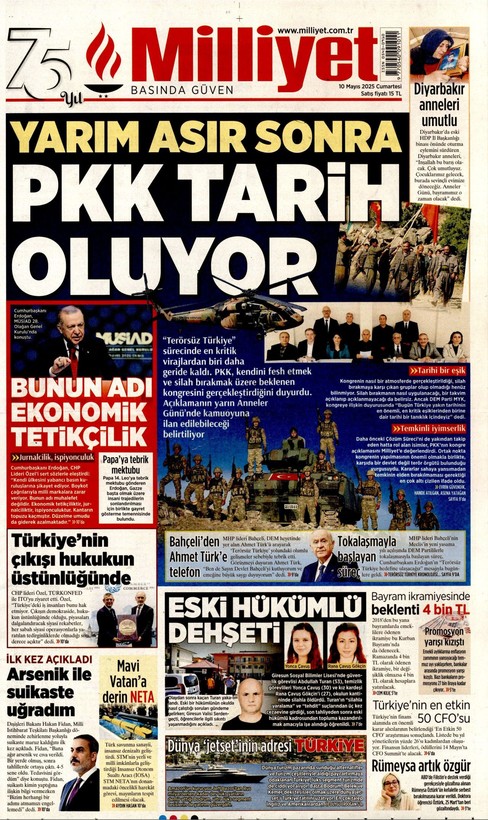 10 Mart gazete manşetleri | "PKK silah bırakıyor", "41 yıllık terör belası bitti" - Resim: 6