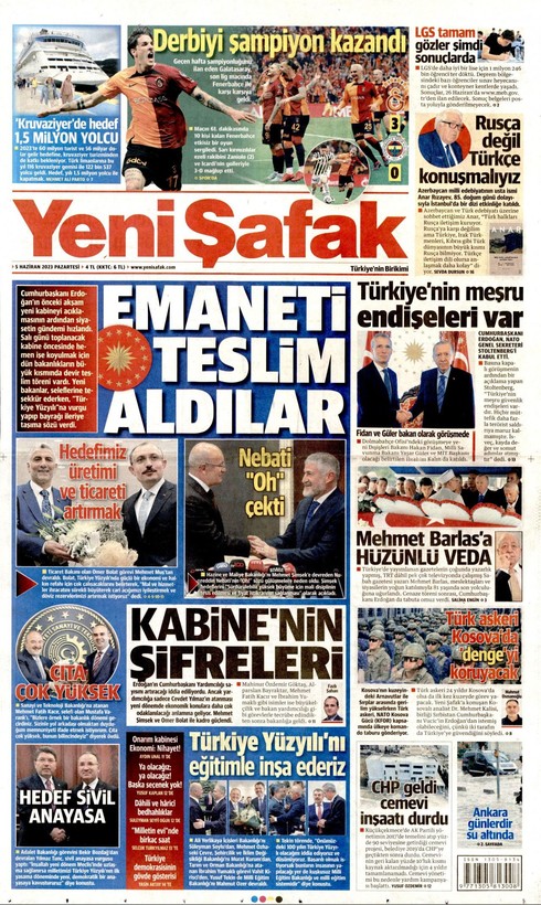 Gündem Yeni Kabine | 5 Haziran gazete manşetlerinde neler yer aldı? - Resim: 9