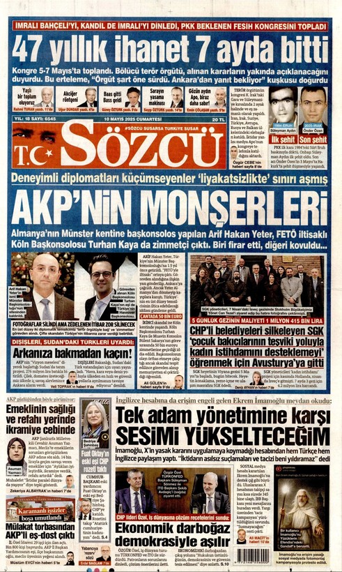 10 Mart gazete manşetleri | "PKK silah bırakıyor", "41 yıllık terör belası bitti" - Resim: 12
