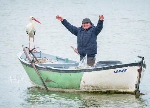 12. buluşma! Bu dostluk kitaplara, belgesellere konu olmuştu... Yaren Leylek Balıkçı Adem Amca ile kavuştu - Resim: 8