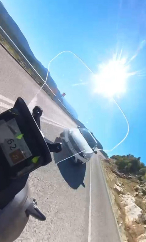 Motosiklet sürücüsünün öldüğü kaza, kask kamerasında - Resim: 1
