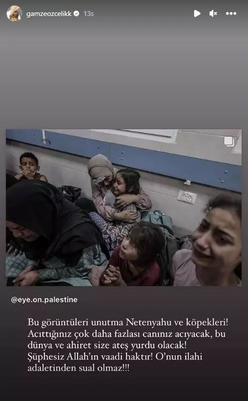 Gamze Özçelik'ten İsrail'in katliamlarına tepki! "Allah'ın laneti üzerinize olsun" - Resim: 6