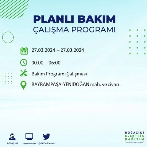 Son Dakika: BEDAŞ İstanbul'da elektrik kesintisi yaşanacak ilçeleri açıkladı - Resim: 19